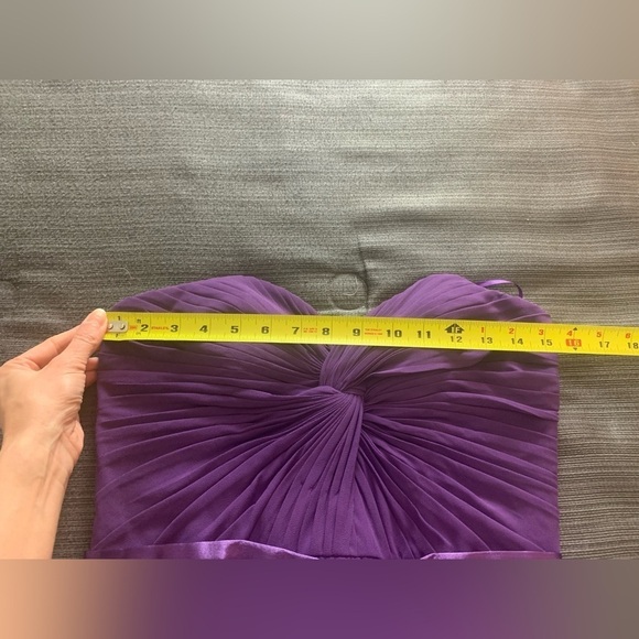 New May Queen Strapless Maxi Dress Gown Corset Top Evening Prom Purple Plum 10 - Picture 14 of 16